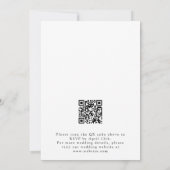 Minimale Wildflower Gay Pride QR Code Wedding Kaart (Achterkant)