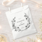 Minimale Wildflower | Krans bruiloft Bedankzakje (Geknipt)