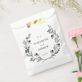 Minimale Wildflower | Krans bruiloft Bedankzakje (Gezegeld)