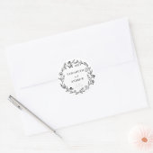 Minimale Wildflower | Krans bruiloft gunst Sticker (Envelop)