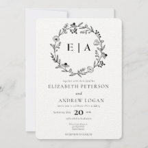 Minimale Wildflower | Krans bruiloft