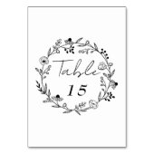 Minimale Wildflower | Krans bruiloft Kaart (Achterkant)