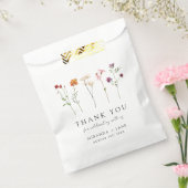 Minimale Wildflower Lesbische Pride Floral bruilof Bedankzakje (Gezegeld)