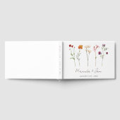 Minimale Wildflower Lesbische Pride Floral bruilof Gastenboek (Volledig)