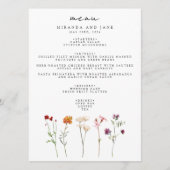 Minimale Wildflower Lesbische Pride Floral bruilof Menu (Voorkant)