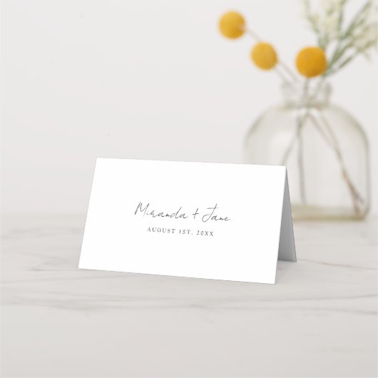 Minimale Wildflower Lesbische Pride Floral bruilof Plaatskaartje (Achterkant)