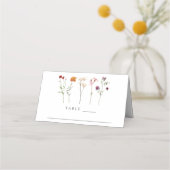 Minimale Wildflower Lesbische Pride Floral bruilof Plaatskaartje (Voorkant)