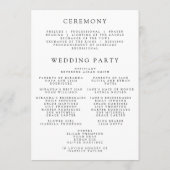 Minimale Wildflower Lesbische Pride Floral bruilof Programmakaart (Achterkant)