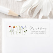 Minimale Wildflower LGBTQ Gay Pride Bloemenbruilof Etiket (Insitu)