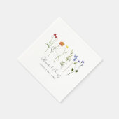 Minimale Wildflower LGBTQ Gay Pride Bloemenbruilof Servet (Hoek)