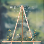 Minimale Wildflower Wedding Acryl Bord (Neutraal)