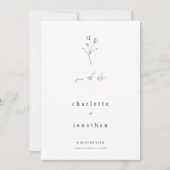 Minimale Wildflower Wedding Save The Date (Voorkant)