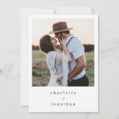 Minimale Wildflower Wedding Save The Date (Achterkant)