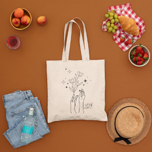 Minimale Wilf Bloemen, bohemien minimale Tote Tas
