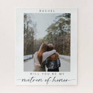 Minimale Will you be my Matron of Honor Photo Chic Legpuzzel
