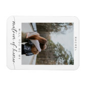 Minimale Will you be my Matron of Honor Photo Chic Magneet (Horizontaal)