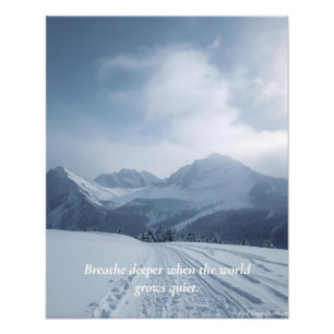 Minimale Winter Citaten Poster – “Dieper Ademhalen