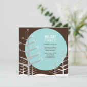 Minimale winterfeestdag in Wonderland Uitnodiging (Staand voorkant)