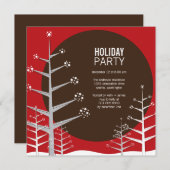 Minimale winterfeestdag in Wonderland Uitnodiging (Voorkant / Achterkant)