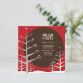 Minimale winterfeestdag in Wonderland Uitnodiging (Staand voorkant)