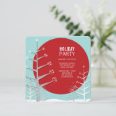 Minimale winterfeestdag in Wonderland Uitnodiging (Staand voorkant)