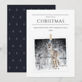 MINIMALE WINTERFOTO SNEEUWHERTEN MERRIEST CHRISTMA FEESTDAGENKAART (Voorkant / Achterkant)