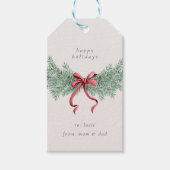 Minimale Winterkrans Kerstcadeautag Cadeaulabel (Voorkant)