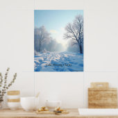 Minimale Winterposter – Neutrale Wanddecoratie Poster (Keuken)