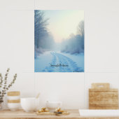 Minimale Winterposter – Neutrale Wanddecoratie Poster (Keuken)