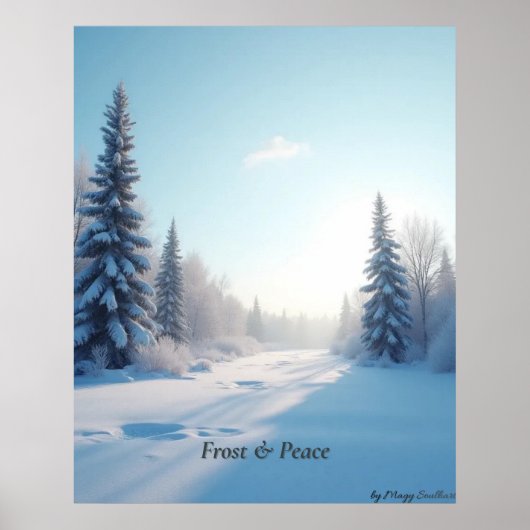 Minimale Winterposter – Neutrale Wanddecoratie Poster (Voorkant)