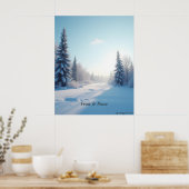 Minimale Winterposter – Neutrale Wanddecoratie Poster (Keuken)