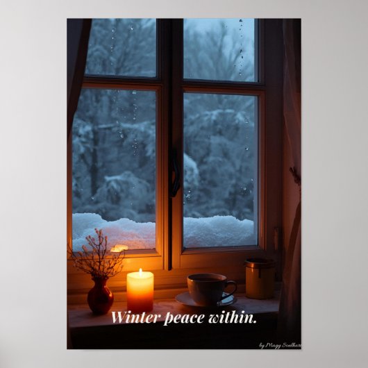 Minimale Winterposter – Neutrale Wanddecoratie Poster (Voorkant)