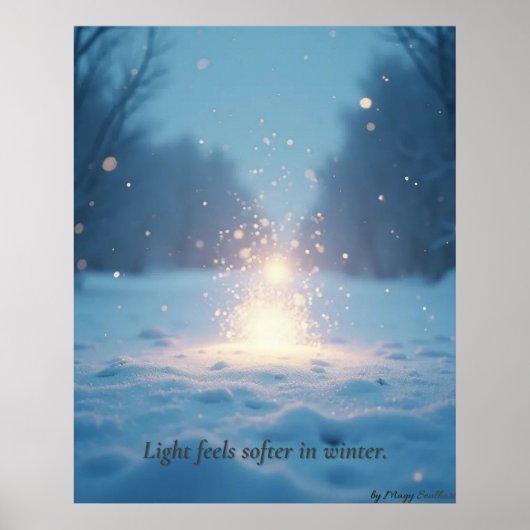 Minimale Winterposter – Neutrale Wanddecoratie Poster (Voorkant)