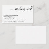 Minimale wishingputkaart - Uitnodiging voor wedden Informatiekaartje (Voorkant / Achterkant)