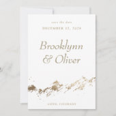 Minimale Wit abstracte bergen sparen de Datum Save The Date (Voorkant)