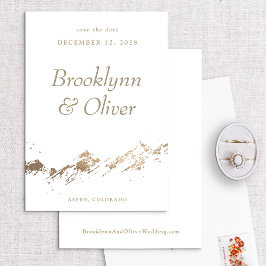 Minimale Wit abstracte bergen sparen de Datum Save The Date