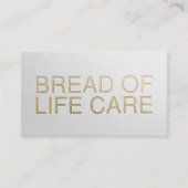 Minimale Wit- en Goudingegraveerde tekst Yoga-inst Visitekaartje (Voorkant)