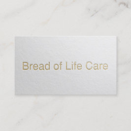 Minimale Wit- en Goudingegraveerde tekst Yoga-inst Visitekaartje