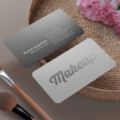 Minimale Wit- en Zilver-ingegraveerde tekstvormer Visitekaartje