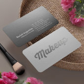 Minimale Wit- en Zilver-ingegraveerde tekstvormer Visitekaartje