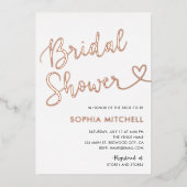 Minimale Wit-Vrijgezellenfeest van het Manuscript Folie Uitnodiging (Voorkant)