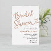 Minimale Wit-Vrijgezellenfeest van het Manuscript Folie Uitnodiging (Staand Voorkant)