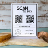 Minimale witte 2 QR codes zakelijke scan te betale Poster