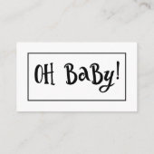 Minimale witte Baby showers luier Raffle Kaarten (Achterkant)