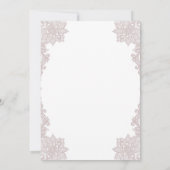Minimale witte blush bloemenkant elegante bruiloft kaart (Achterkant)