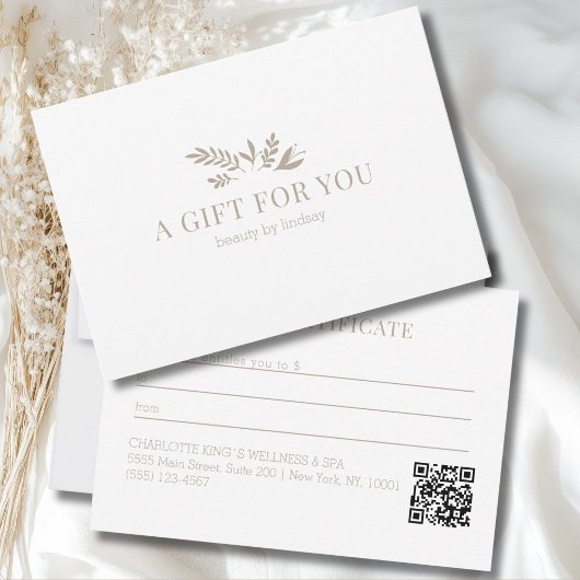Minimale Witte Botanische Zakelijke QR-code