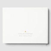Minimale witte bruiloften gastenboek (Achterkant)