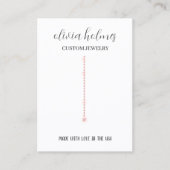 Minimale witte diamantjuwelen visitekaartje (Voorkant)