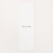 Minimale witte douanenaam monogram modern yogamat (Voorkant)