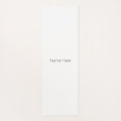 Minimale witte douanenaam monogram modern yogamat (Achterkant)